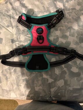 Pink & Teal No-Pull Dog Harness (fit my 76 pound Golden Retriever)